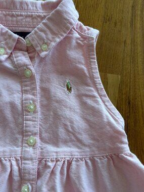Ralph Lauren 2T Pink Sleeveless Polo Dress